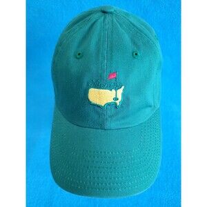 Masters Emerald Green Strap Back Hat Cap Augusta National Golf American Needle